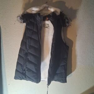 GreenTea White Faux Fur Vest